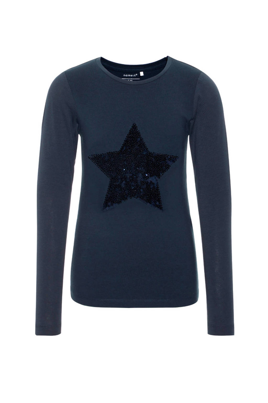 NAME IT KIDS longsleeve Rastar met biologisch katoen donkerblauw, Donkerblauw