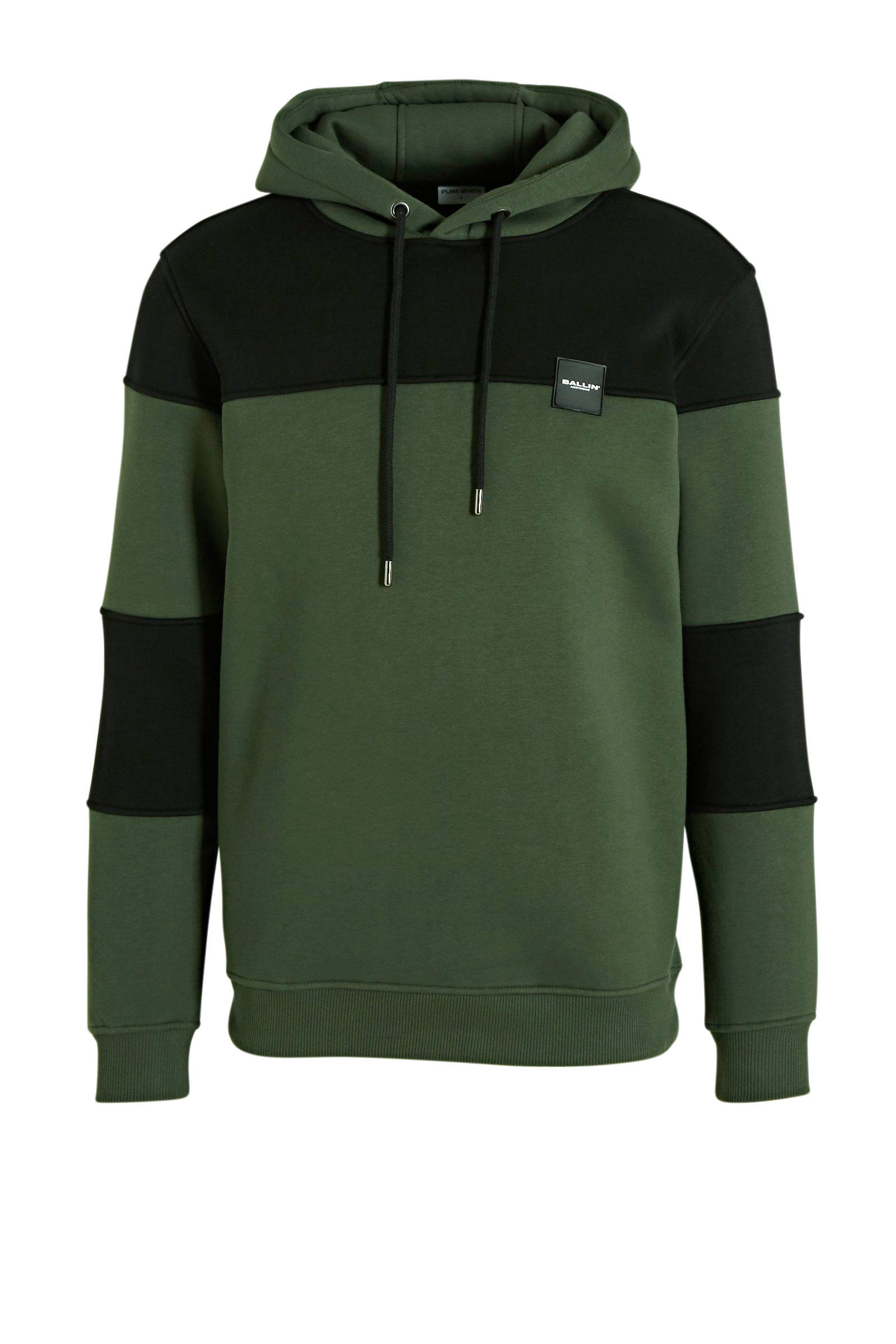 Purewhite Ballin hoodie groen/zwart online kopen