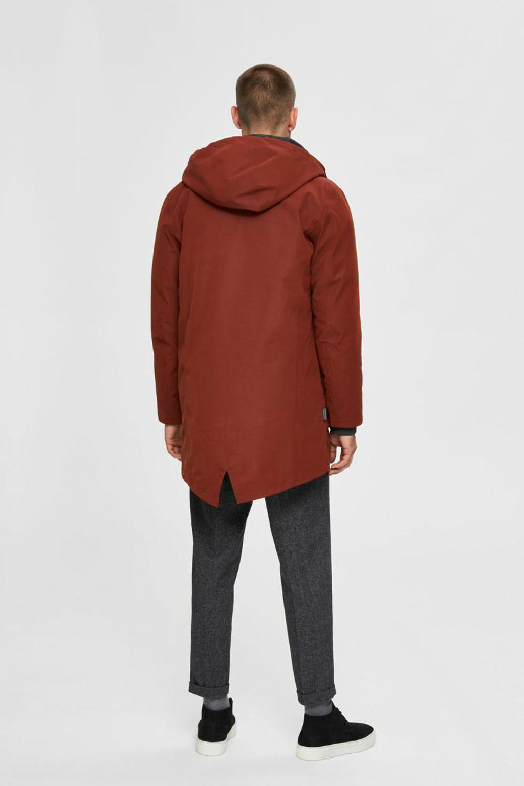 SELECTED HOMME parka donkerrood | wehkamp