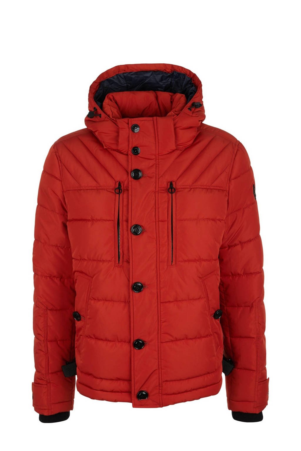 s.Oliver gewatteerde jas rood/zwart, Rood/zwart