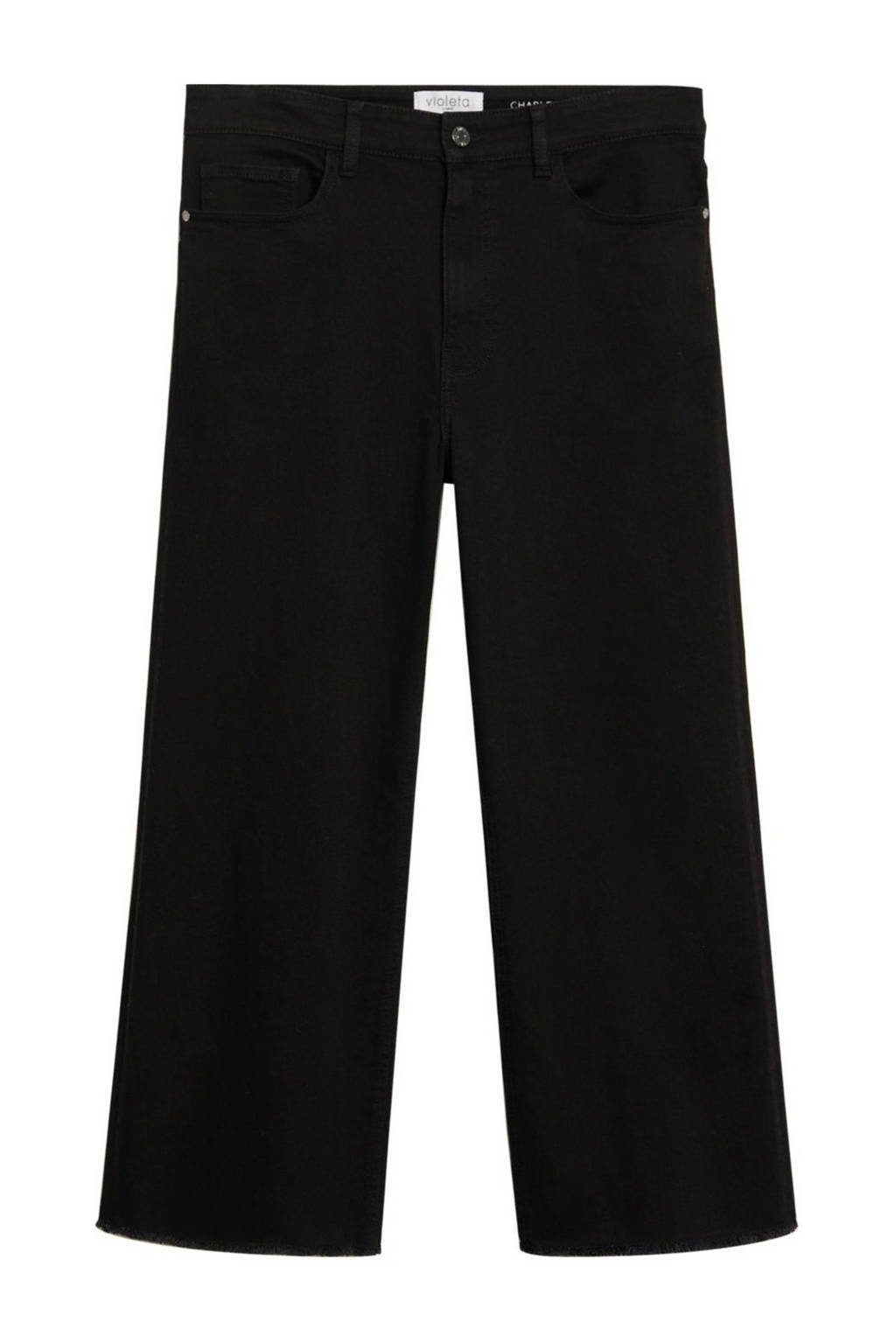 Violeta by Mango bootcut jeans zwart/donkergrijs, Zwart/donkergrijs