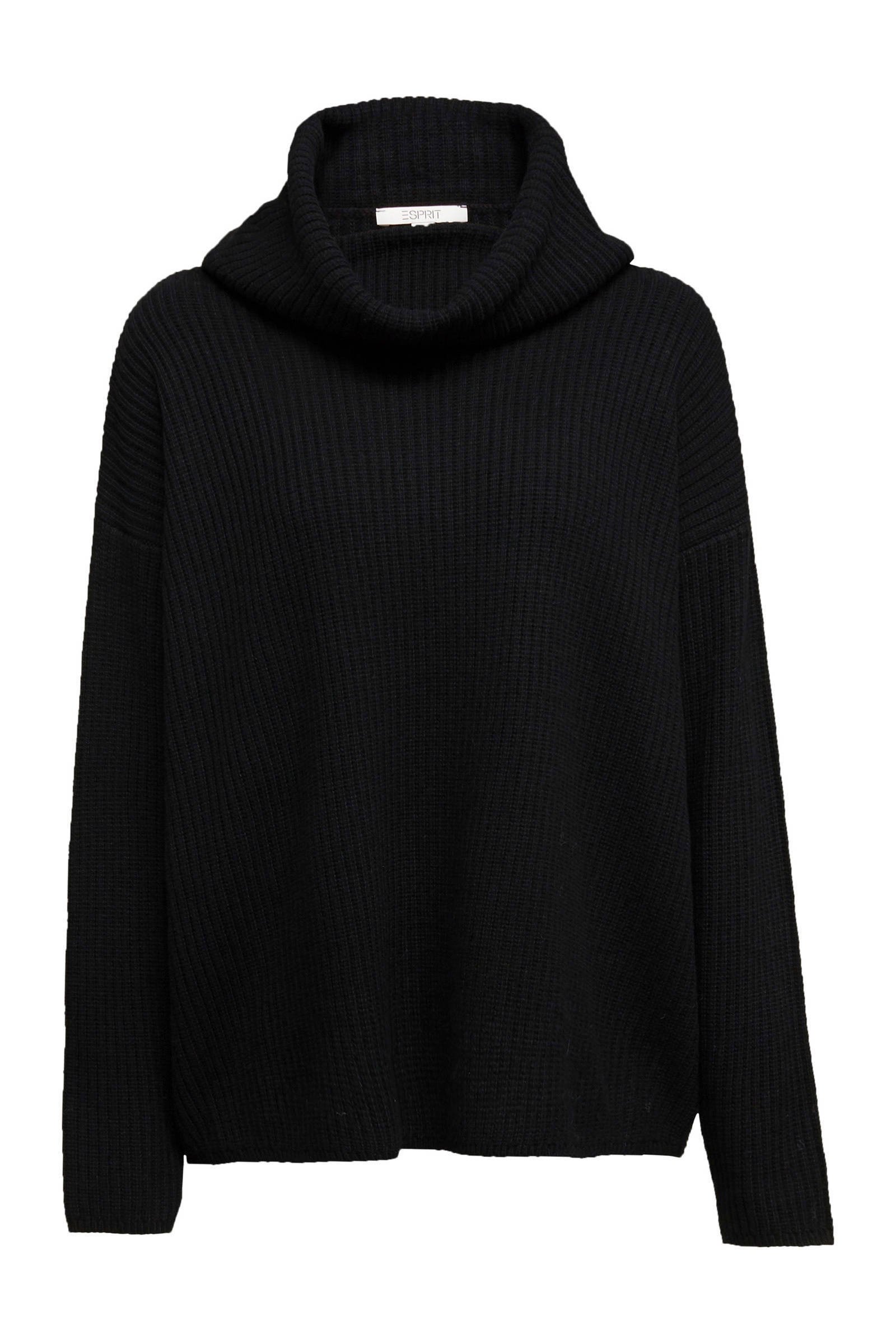 ESPRIT Women Casual trui met rolkraag en kasjmier zwart ESPRIT Women Casual trui met rolkraag en kasjmier zwart