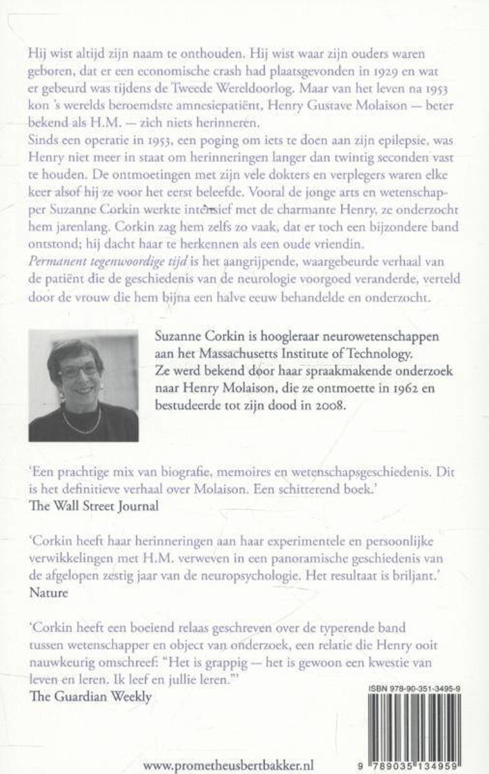 Suzanne Corkin Permanent tegenwoordige tijd wehkamp