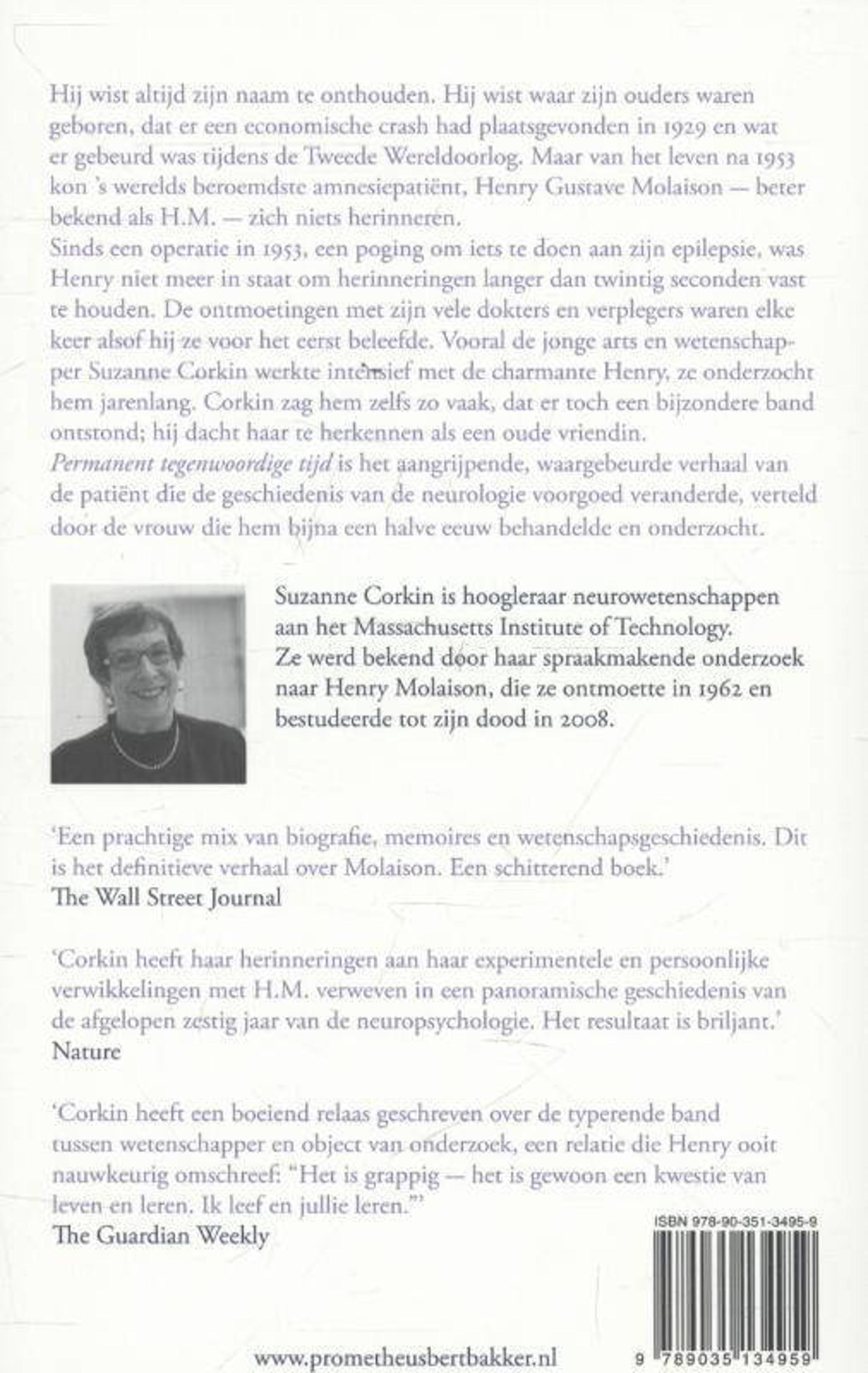 Suzanne Corkin Permanent tegenwoordige tijd wehkamp