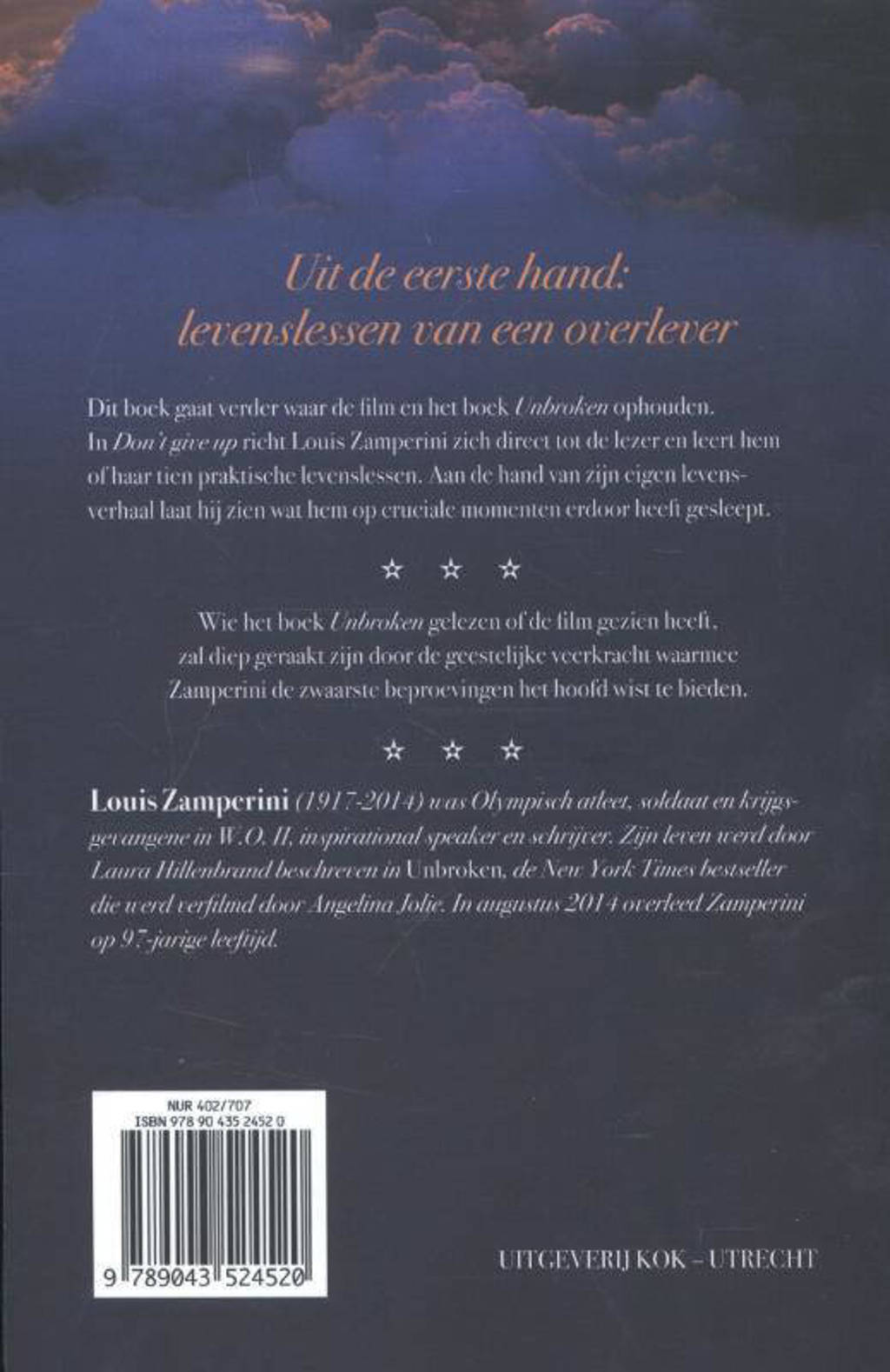 Louis Zamperini en David Rensin Don't give up | wehkamp