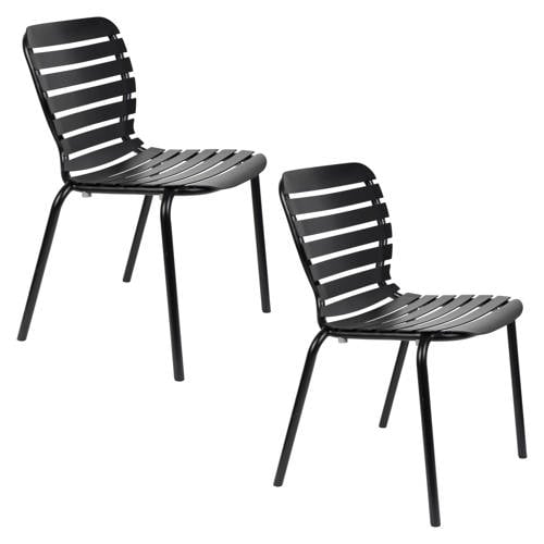 Zuiver tuinstoel Vondel (set van 2) – Zwart