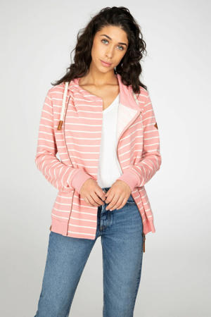 gestreepte hoodie think pink