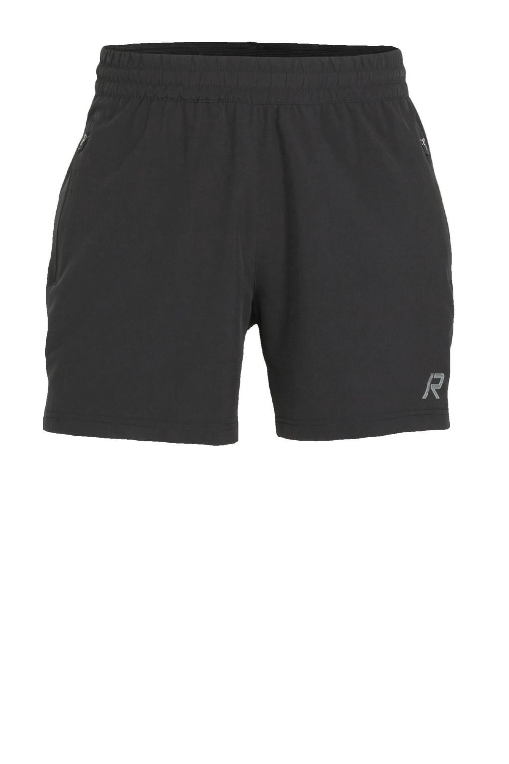 Zwarte heren Rukka hardloopshort Myllypuro van polyester met regular fit en elastische tailleband met koord
