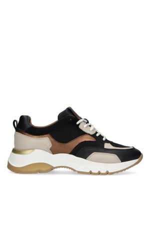 suède dad sneakers zwart/multi