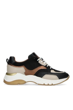 suède dad sneakers zwart/multi