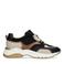 Manfield suède dad sneakers zwart/multi