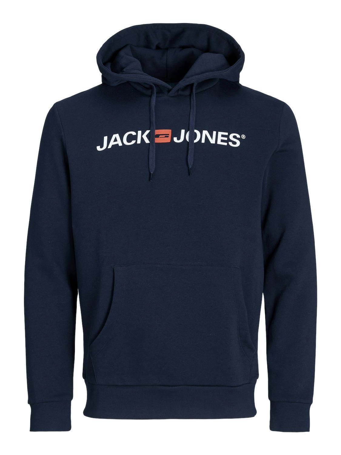 JACK & JONES ESSENTIALS hoodie JJECORP met logo donkerblauw online kopen
