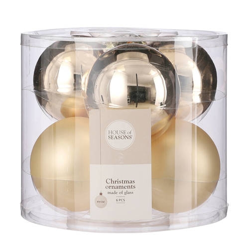 Wehkamp House of Seasons kerstbal (set van 6) (ø8 cm) aanbieding