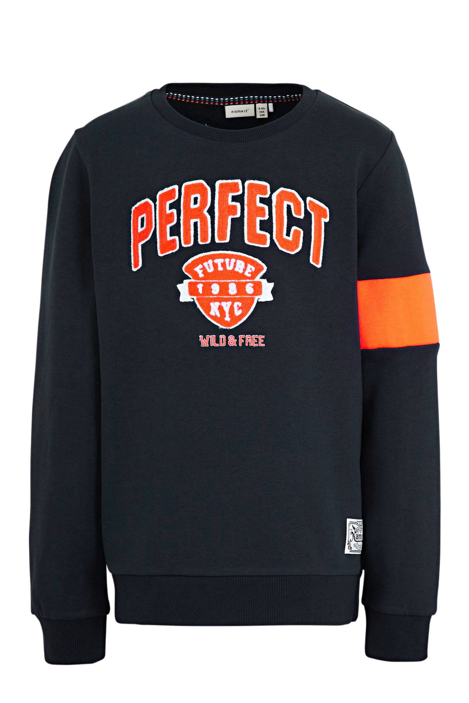 NAME IT sweaters voor kinderen kopen Vind jouw NAME IT NAME IT KIDS sweater Naba met tekst zwartwit | wehkamp
