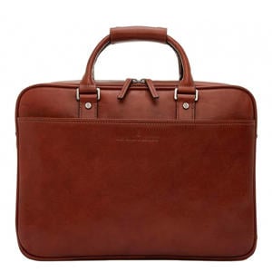 15.6 inch leren laptoptas Verona cognac