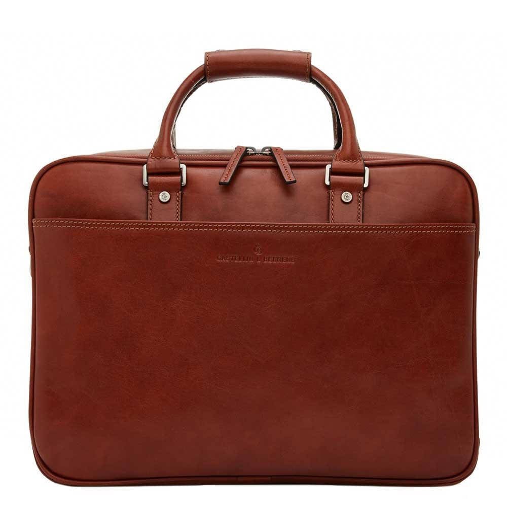 Leren laptoptas heren cognac hot sale