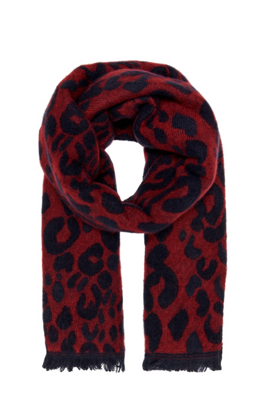 ONLY sjaal rood/donkerblauw, Rood/donkerblauw