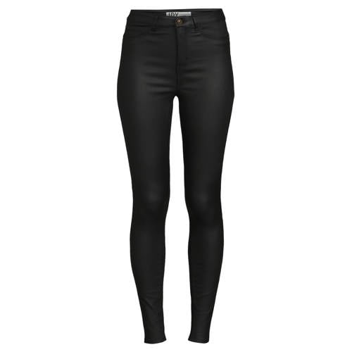 JDY coated high waist skinny broek JDYNEWTHUNDER zwart afbeelding