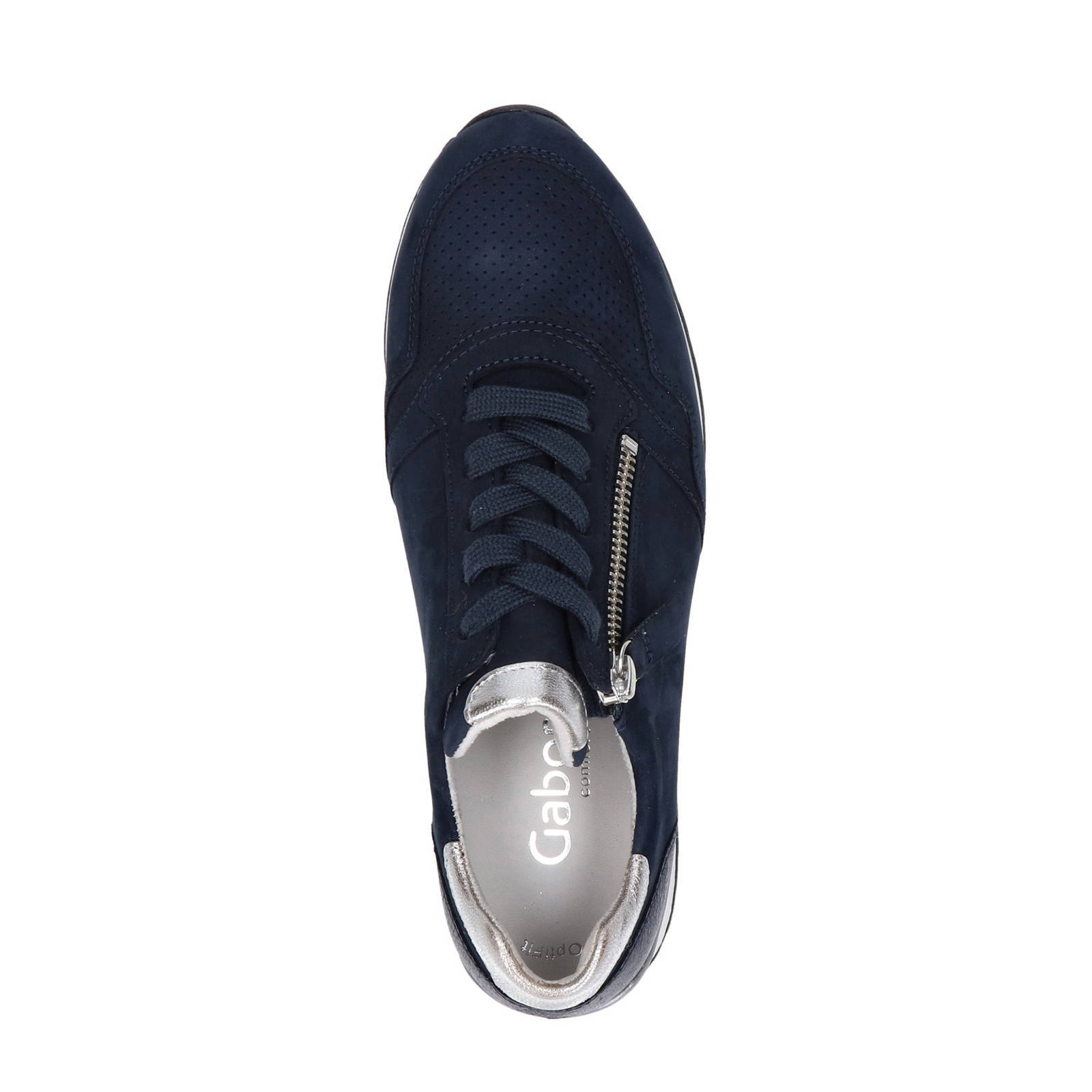 Gabor comfort suède sneakers donkerblauw | wehkamp