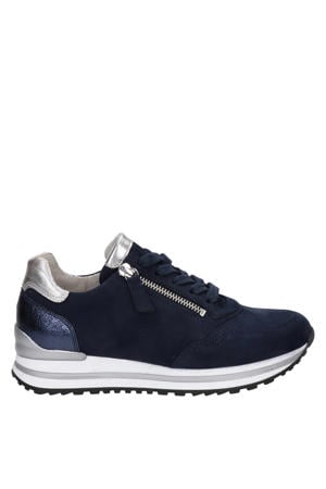 comfort suède sneakers donkerblauw