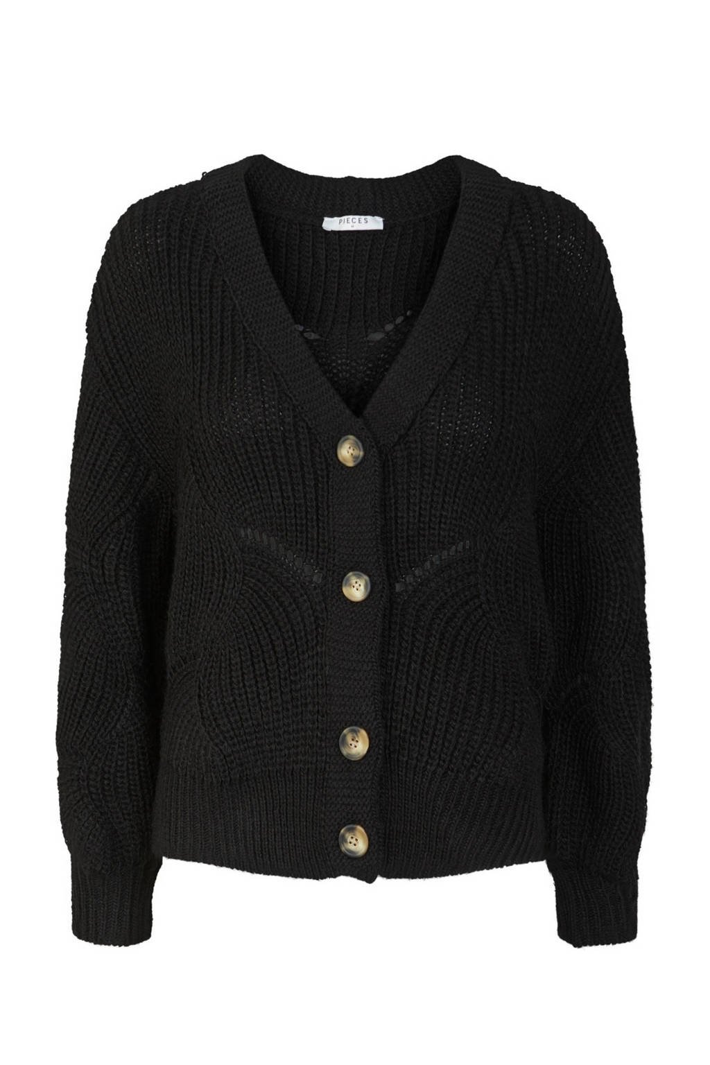 PIECES vest zwart, Zwart