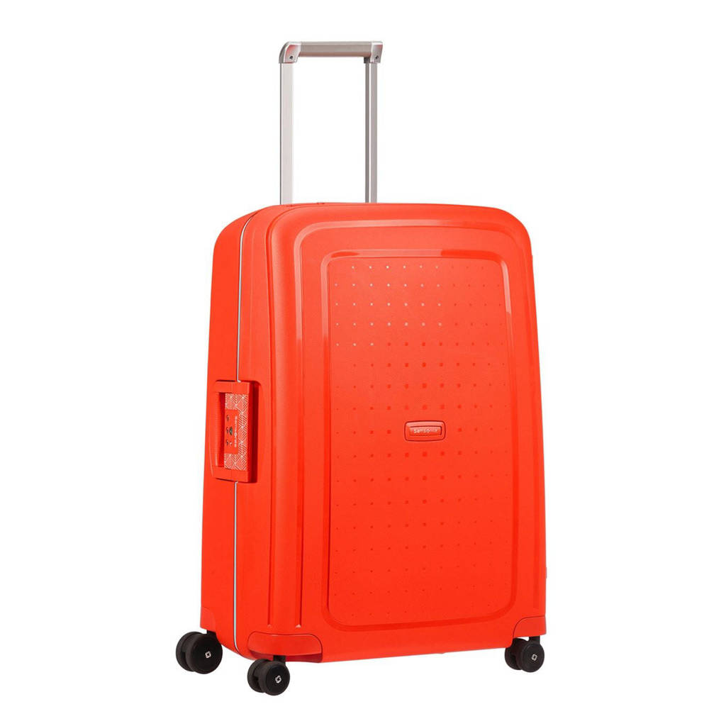 Samsonite  trolley S'Cure Spinner 69 cm. fluo rood, Fluo rood