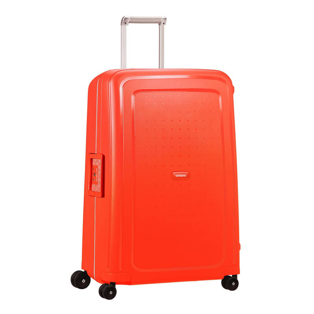 Samsonite  trolley S'Cure Spinner 75 cm. fluo rood, Fluo rood