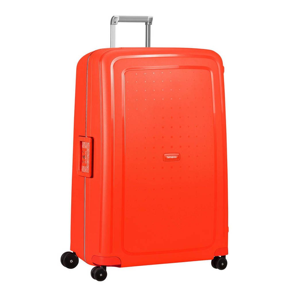 Samsonite  trolley S'Cure Spinner 81 cm. fluo rood, Fluo rood