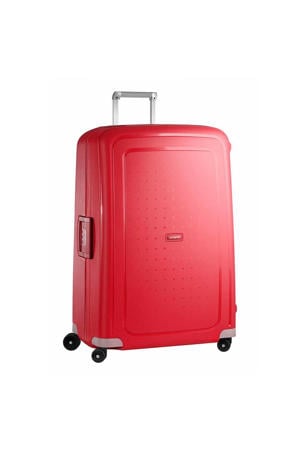 Wehkamp Samsonite trolley S'Cure Spinner 81 cm. rood aanbieding Wehkamp Samsonite trolley S'Cure Spinner 81 cm. rood aanbieding