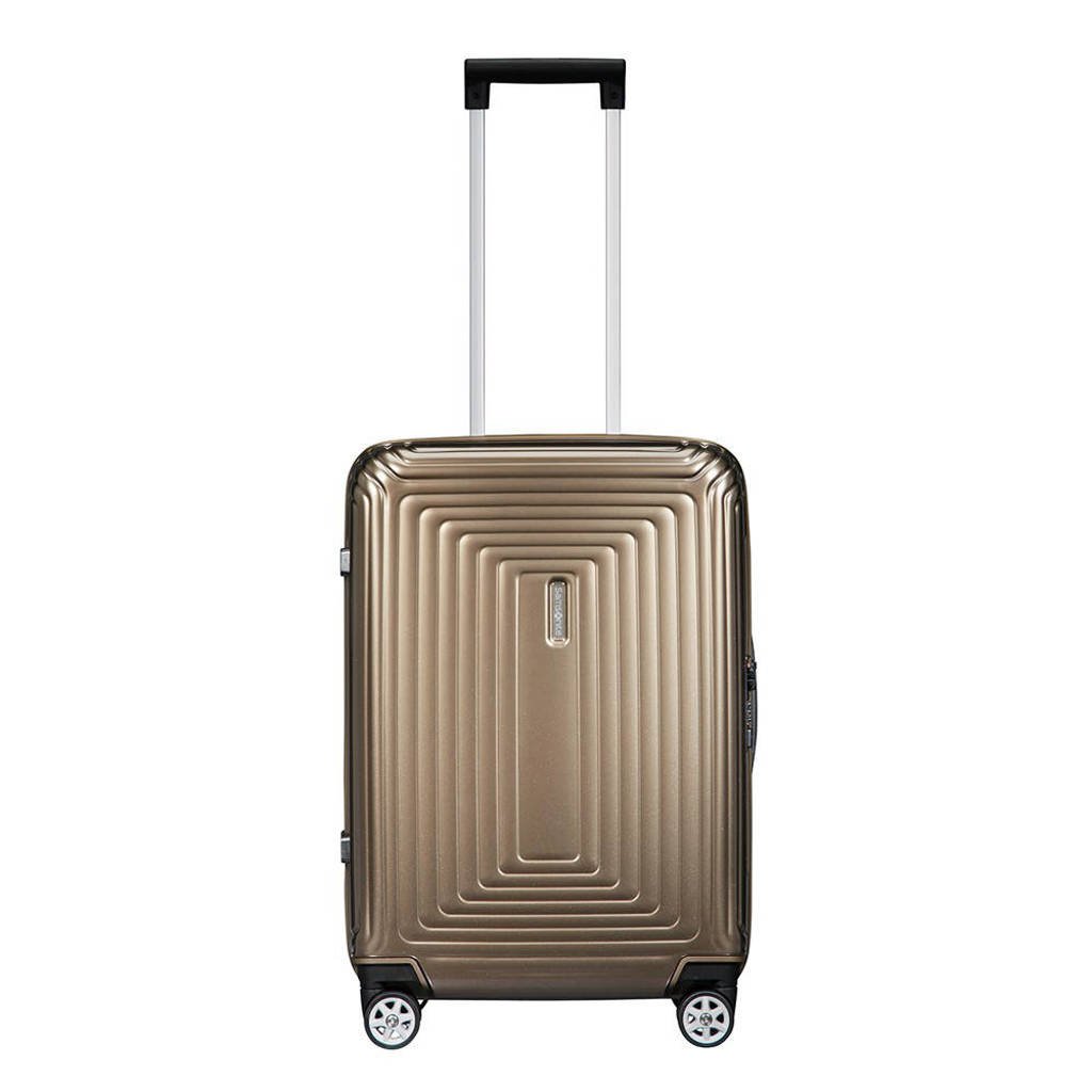 Samsonite trolley Neopulse Spinner 55/23 metallic zand wehkamp