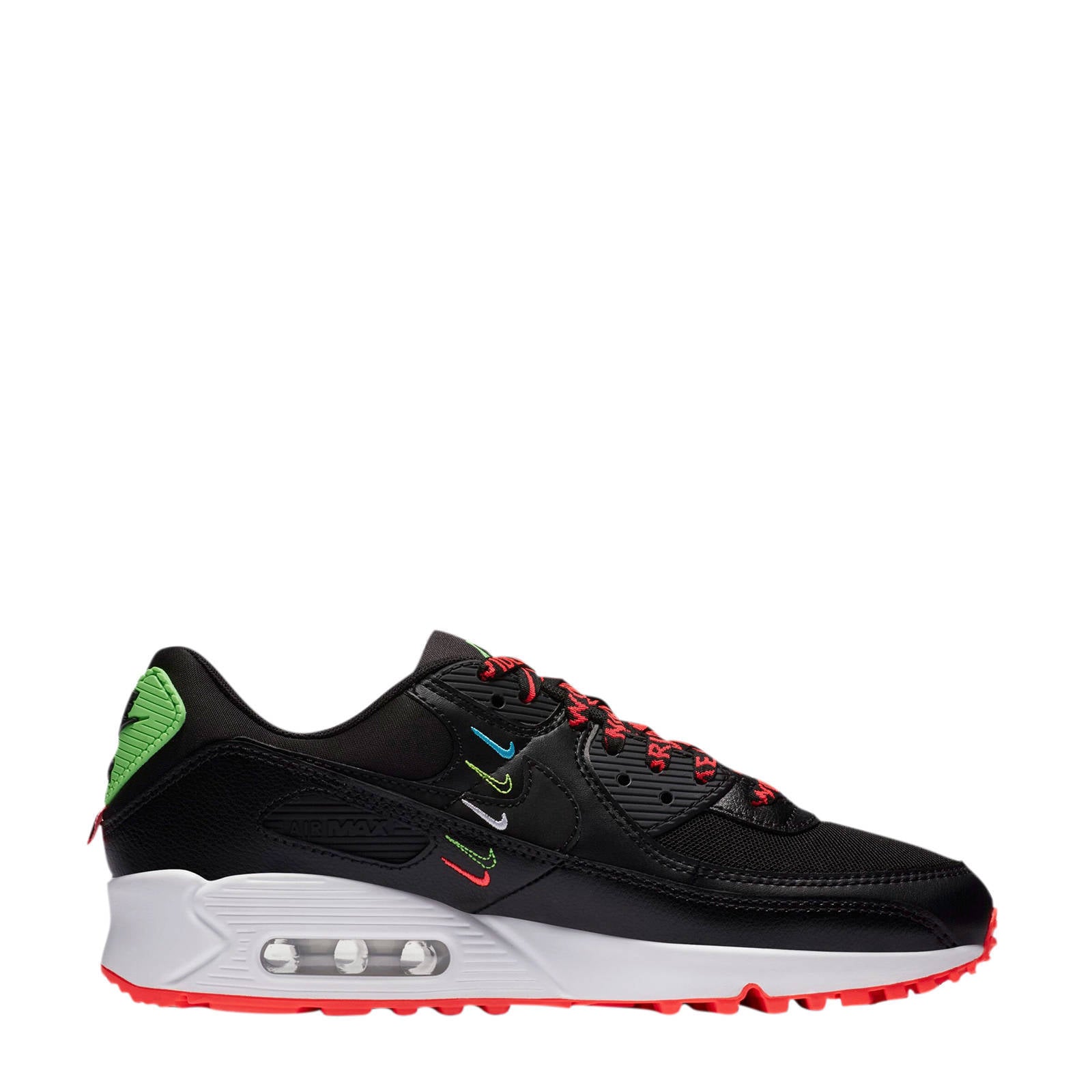 Nike Air Max 90 World Wide sneakers zwart/rood/groen | wehkamp