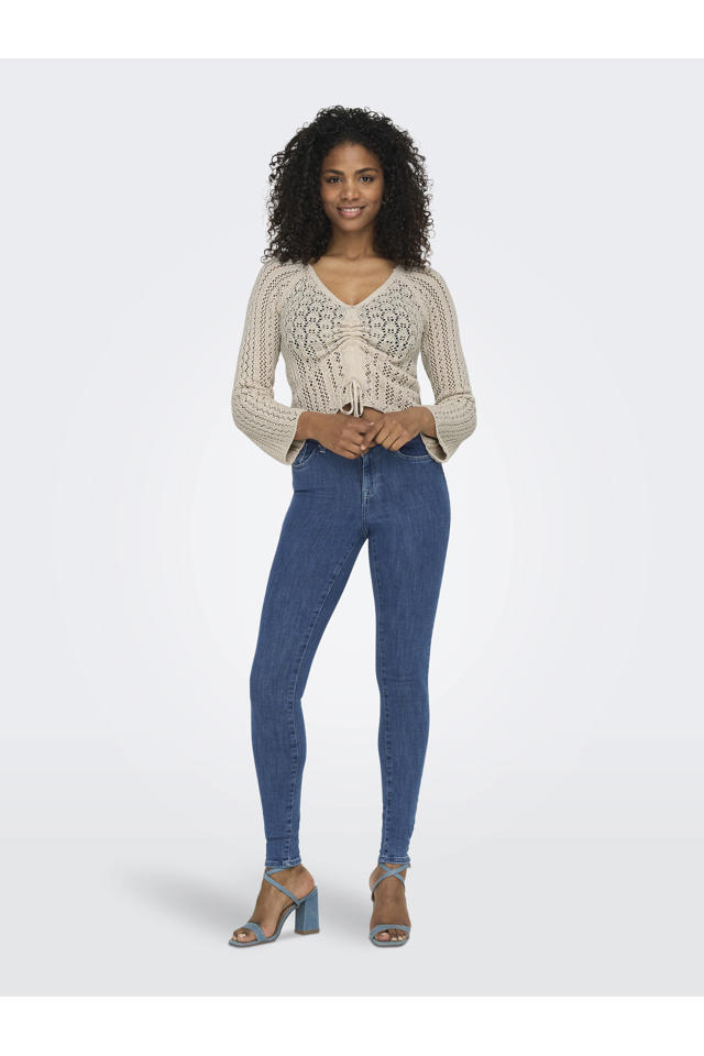 ONLY Onlpower Skinny jeans voor dames, middelhoge taille, skinny fit, grijs (Medium Grey Denim Medium Grey Denim), XL / 32L