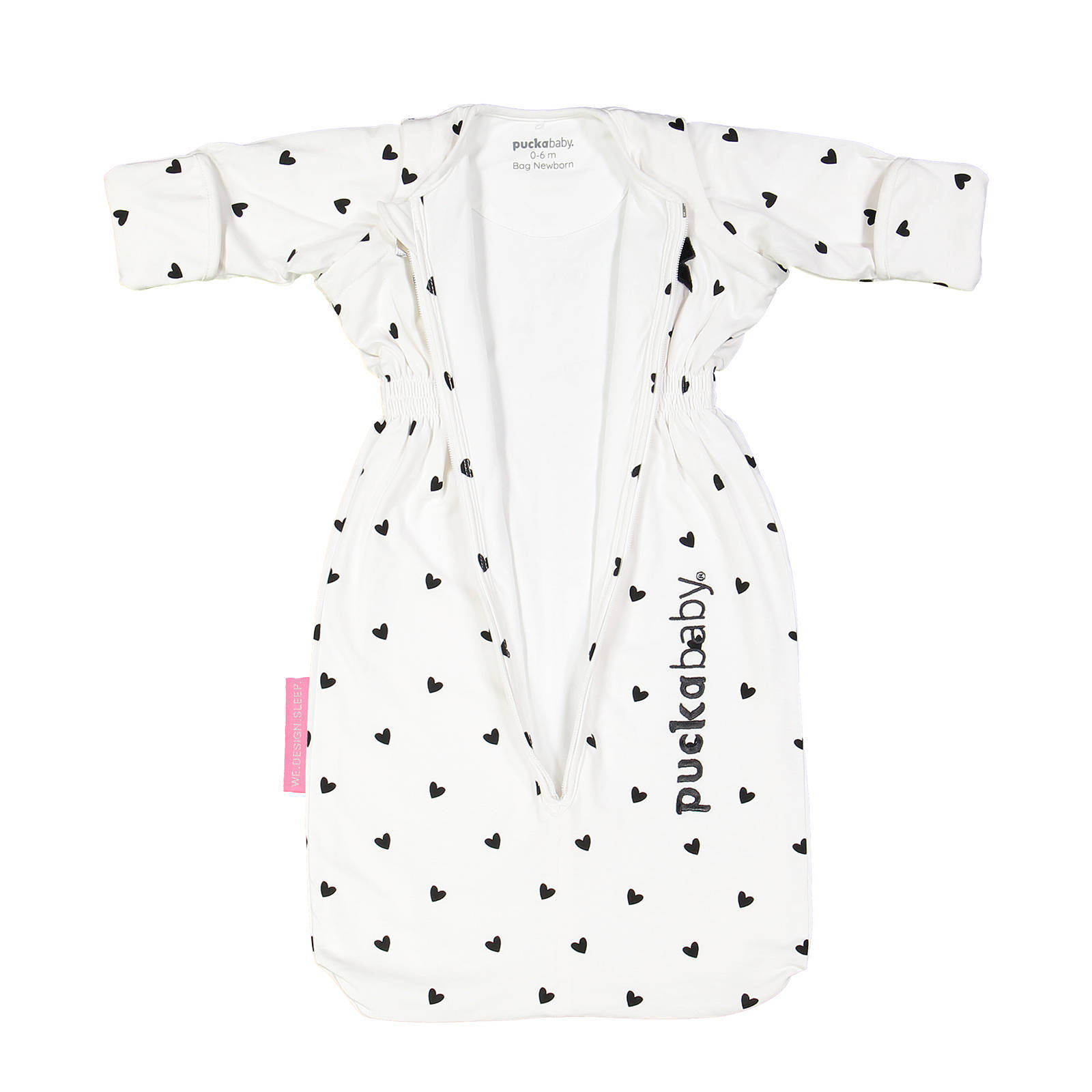 Puckababy The Bag Newborn baby slaapzak 0-6 mnd White Love | wehkamp