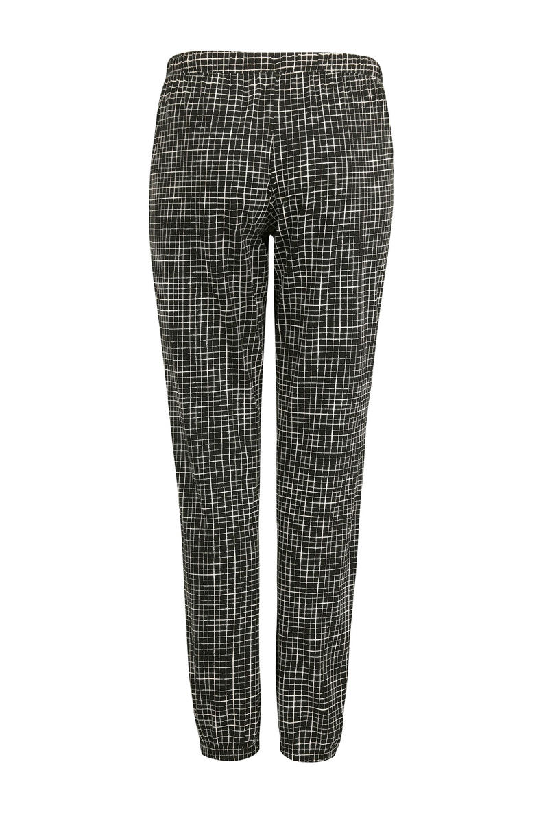 Winovia Pyjamabroek voor heren, lang, katoen, geruit, loungebroek, pyjamabroek, vrijetijdsbroek met zijzakken, rechte pasvorm, L