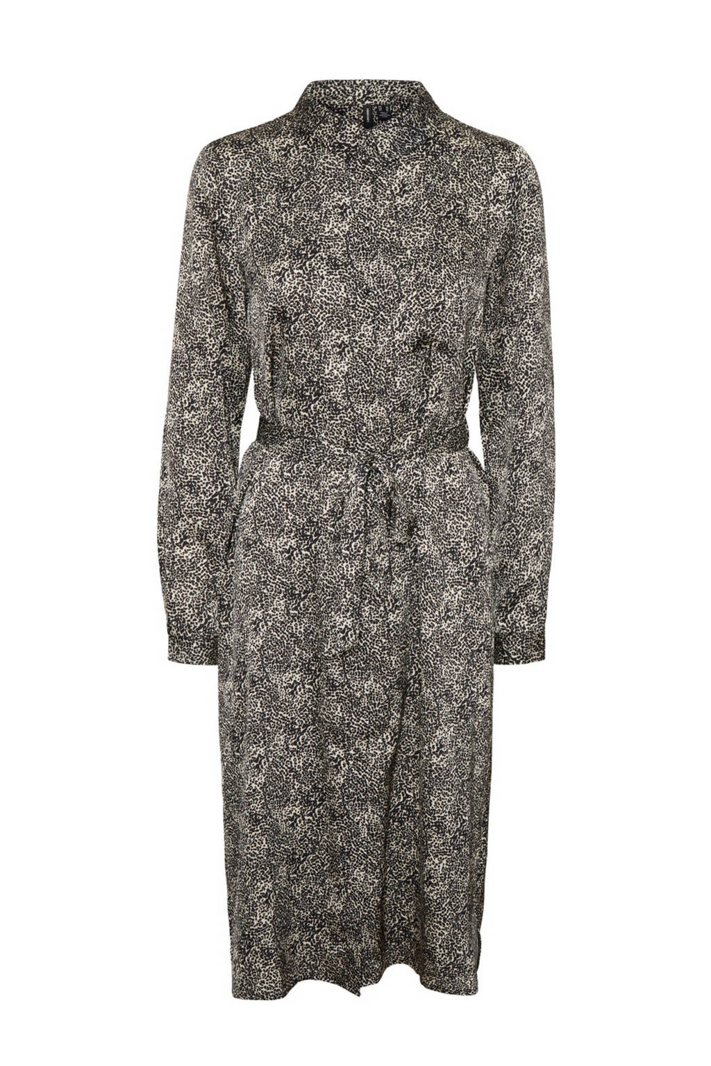 VERO MODA blousejurk met all over print beige/ zwart