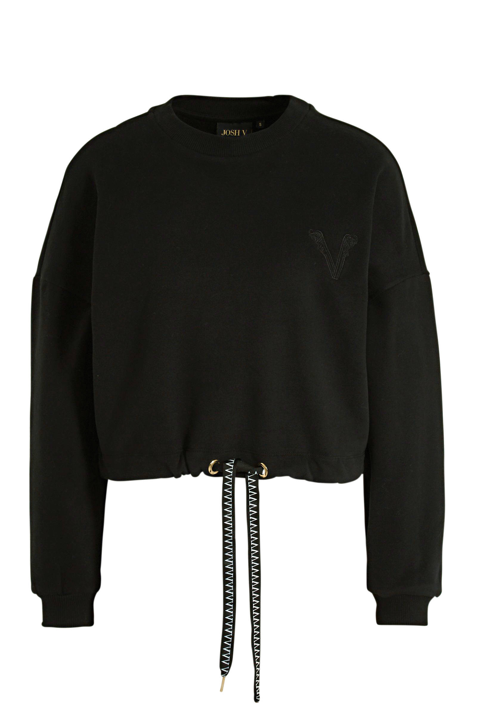 JOSH V sweater SHAY met borduursels zwart | wehkamp JV SHAY Trui | Truien & Vesten | JV Essentials