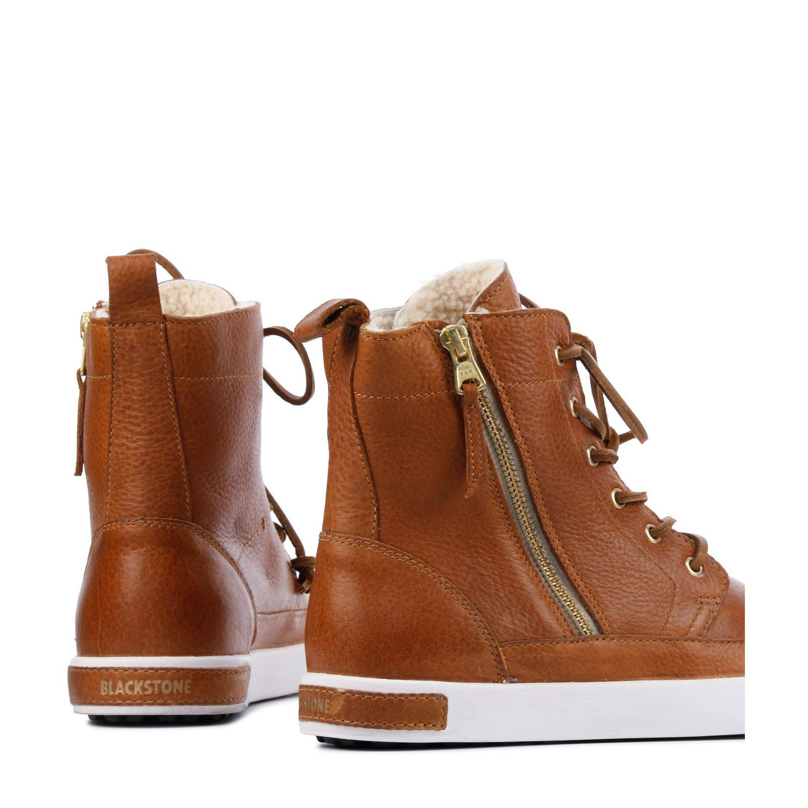Blackstone CW96 leren veterboots cognac | wehkamp