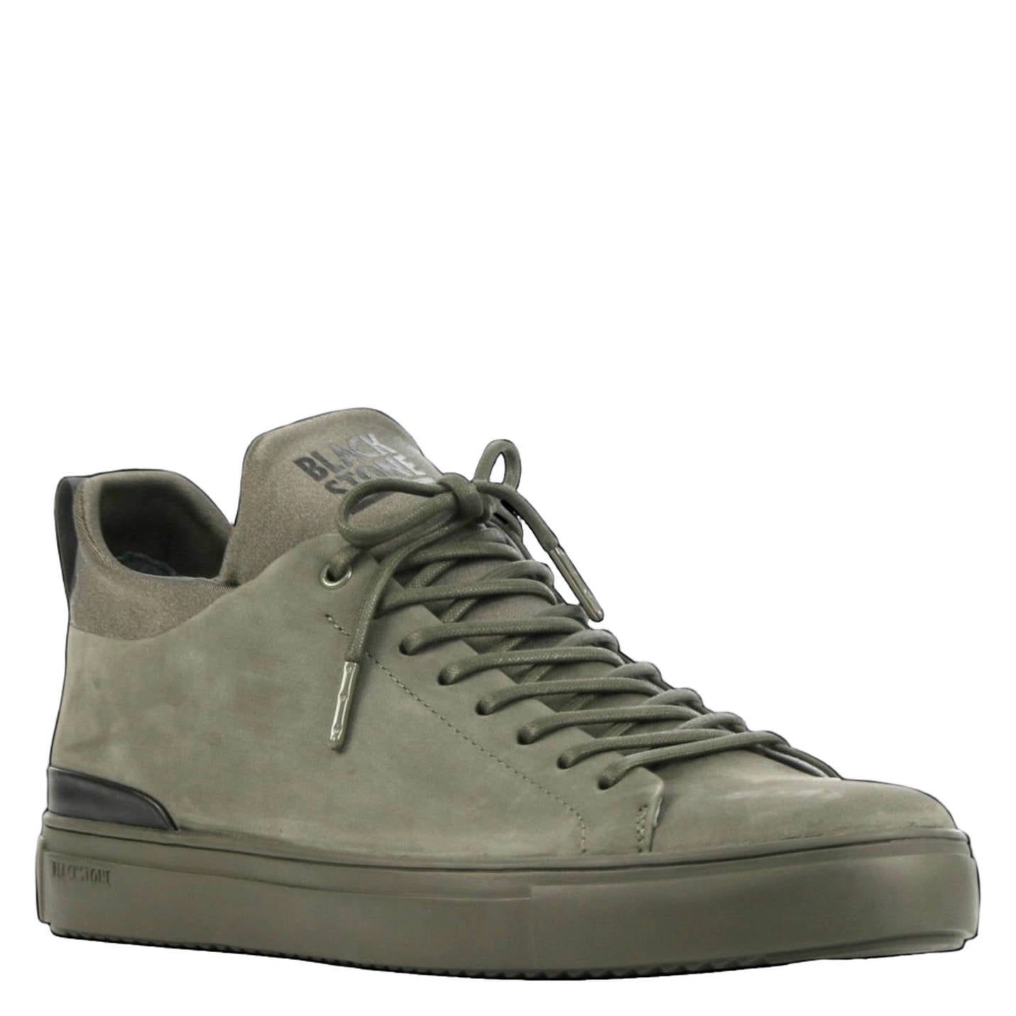 Blackstone SG18 suède sneakers groen | wehkamp