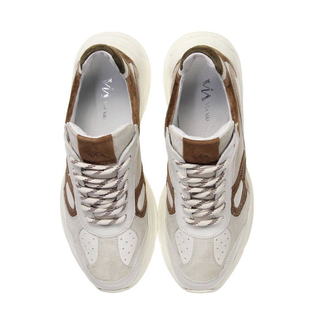 Beige Sneakers Via Vai Sneakers Raya Via Vai 5306092 Leren Chunky