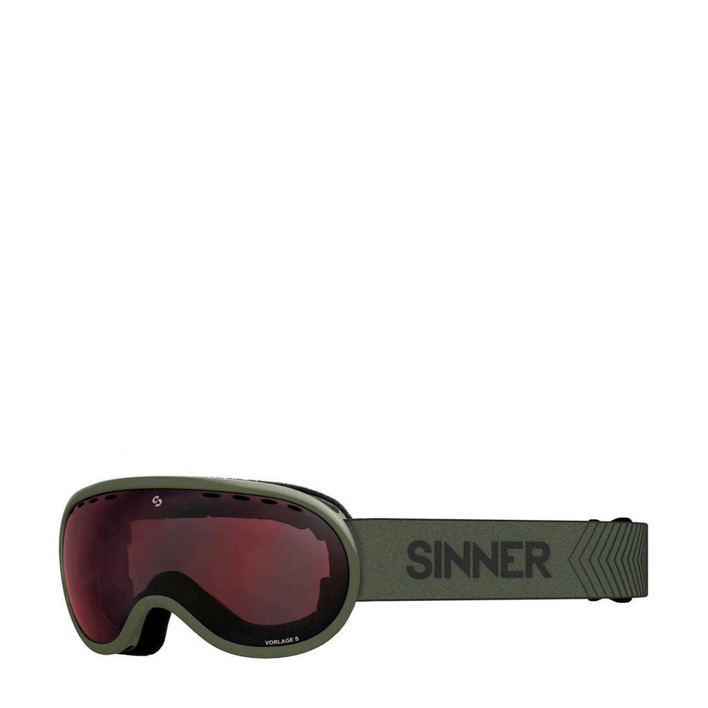 Sinner skibril Vorlage S mat mosgroen, Mat mosgroen