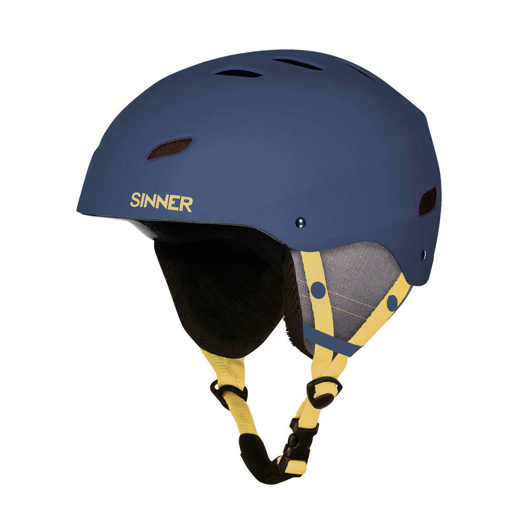 Sinner Jongens/meisjes skihelm Bingham mat blauw, Mat blauw