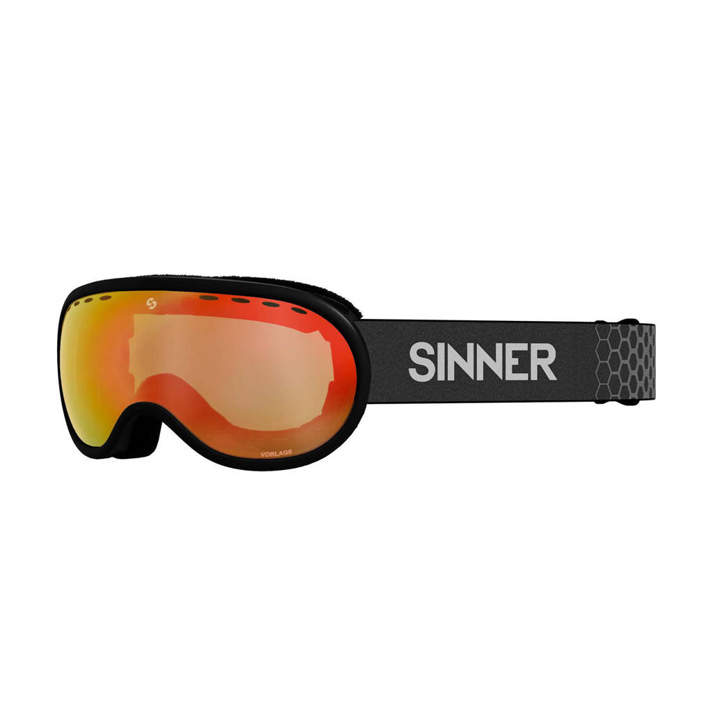 Sinner skibril Vorlage OTG mat zwart, Mat zwart