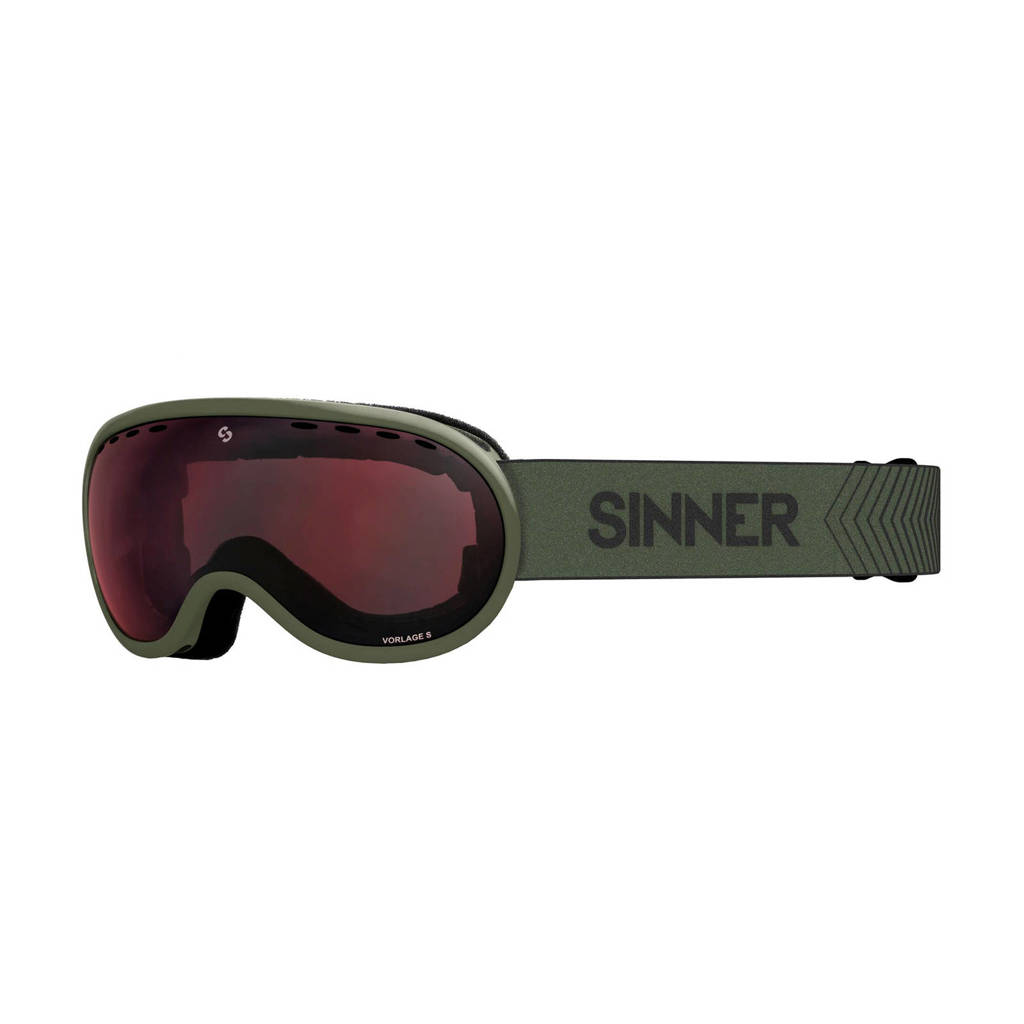 Sinner skibril Vorlage OTG mat mosgroen, Mat mosgroen