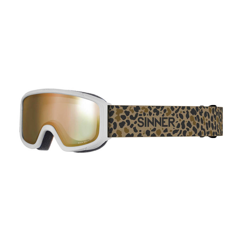 Sinner Jongens/meisjes skibril Duck Mountain mat wit, Mat wit