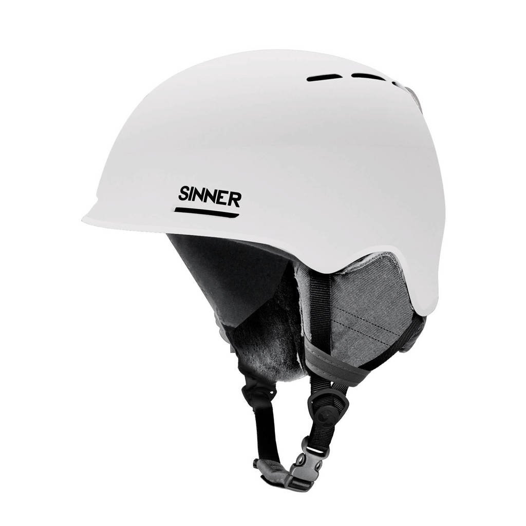 Sinner Jongens/meisjes skihelm Fortune mat wit, Mat wit