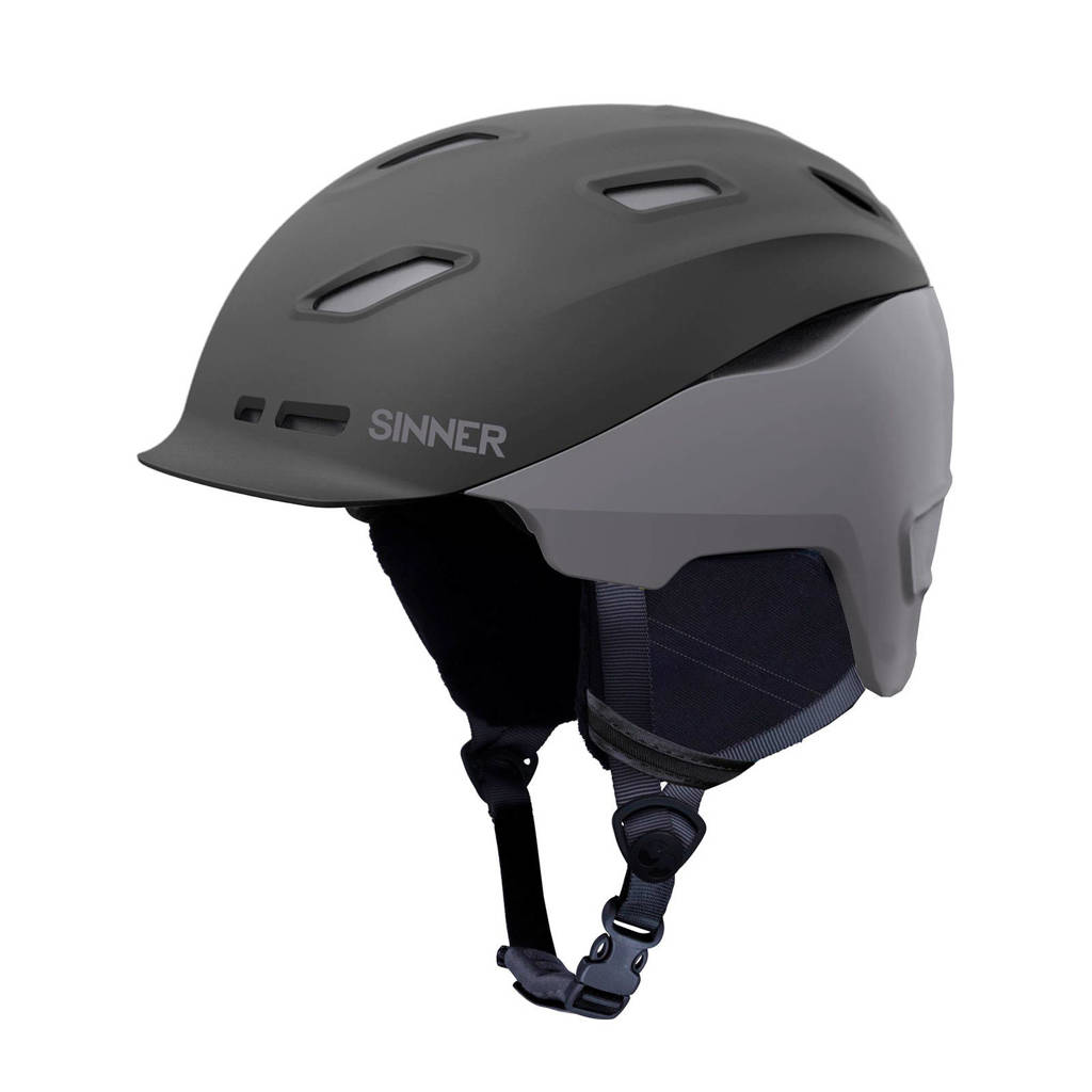 Sinner hybride skihelm MOONSTONE mat zwart/donkergrijs, Mat Zwart/Donkergrijs