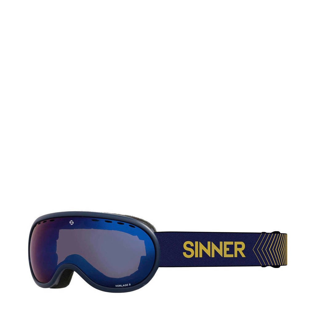 Sinner skibril Vorlage S mat blauw, Mat blauw