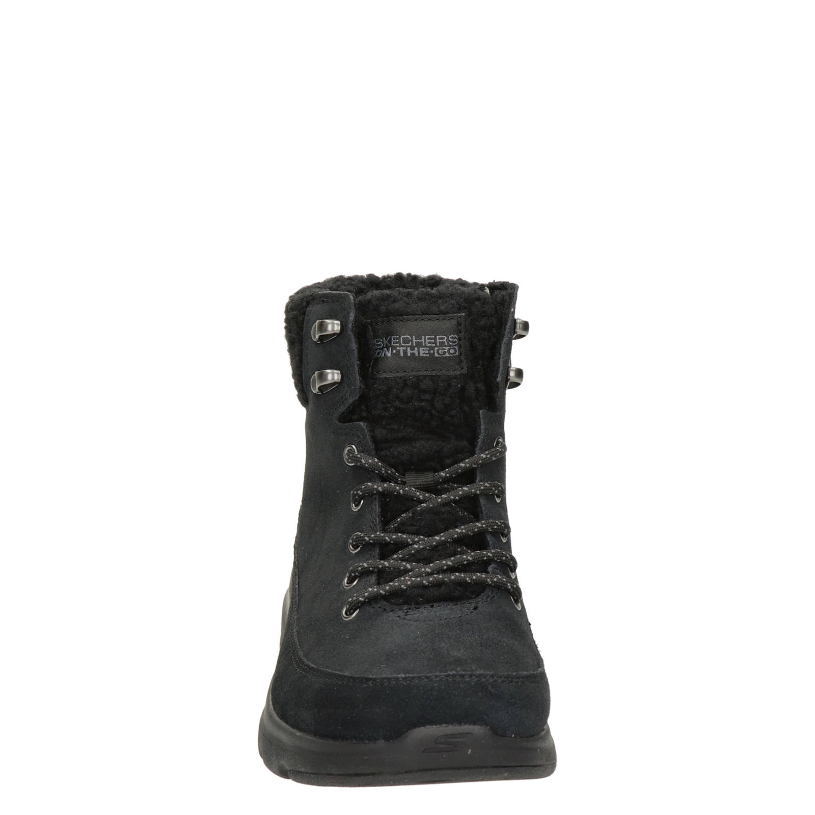 Skechers Go Walk suède wandelschoenen zwart | wehkamp