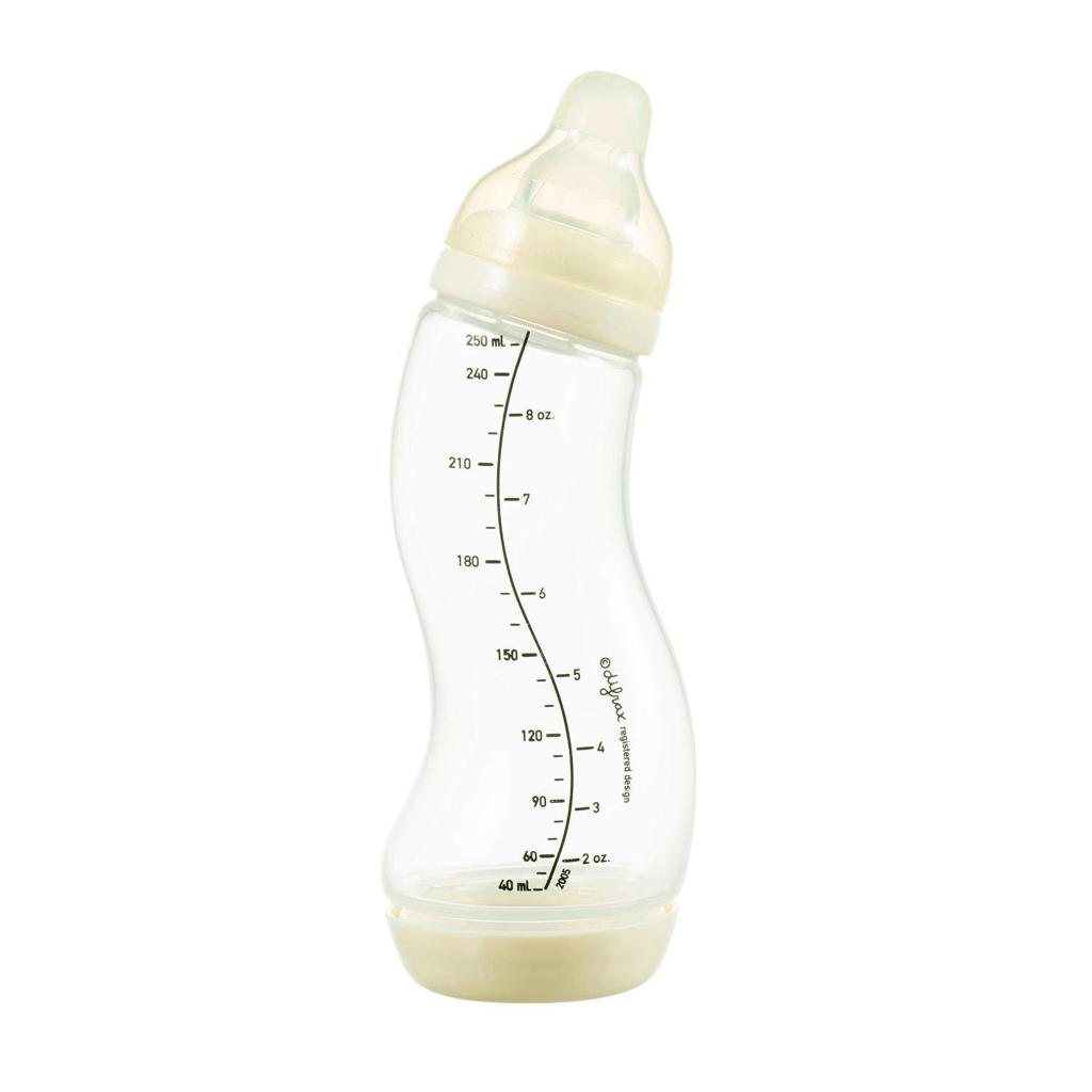 Difrax Natural S-Babyfles - 250 ml - Anti Koliek - Beige