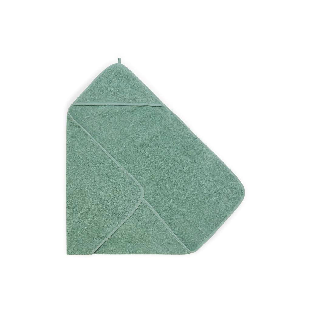 Jollein badstoffen badcape 75x75cm grijsgroen